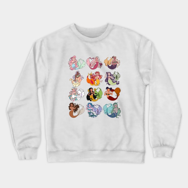 Mermaid gang Crewneck Sweatshirt by Maxineart